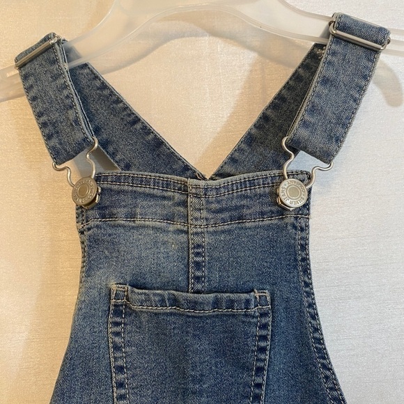 Silver Jeans Co.  Nisha Denim Overalls Med Wash Girls 7 - Picture 6 of 11